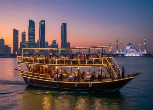 Abu Dhabi Dhow Cruise Tour with Dinner