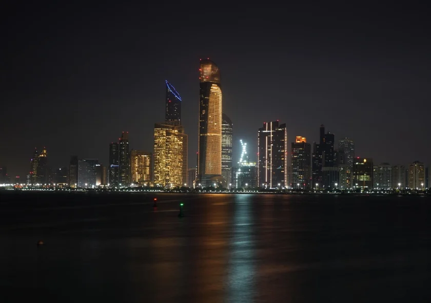 Abu Dhabi Corniche Night View